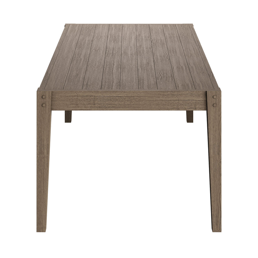 Roan 7-Piece Outdoor Patio Teak Wood Dining Set in Weathered Gray Flint
