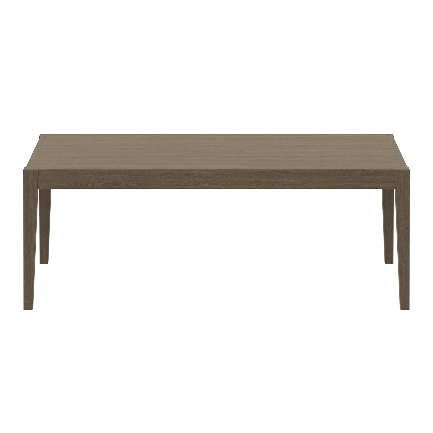 Northlake 83" Rectangular Outdoor Patio Teak Dining Table in Weathered Gray