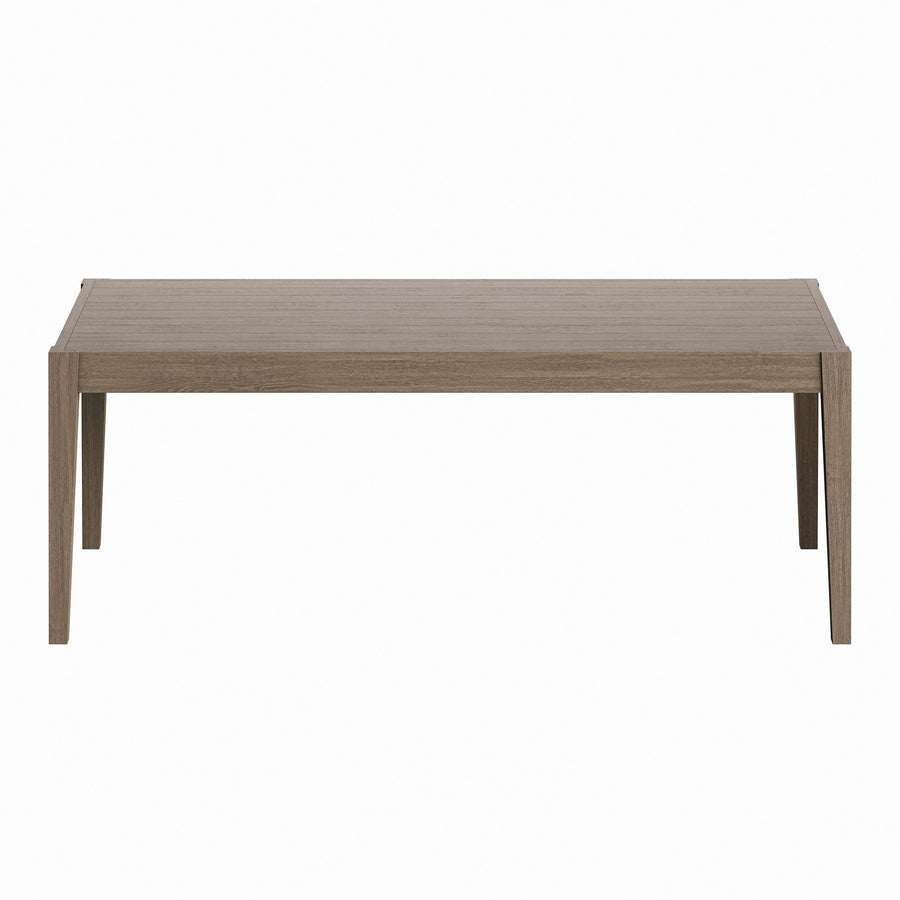 Roan 7-Piece Outdoor Patio Teak Wood Dining Set in Weathered Gray Flint