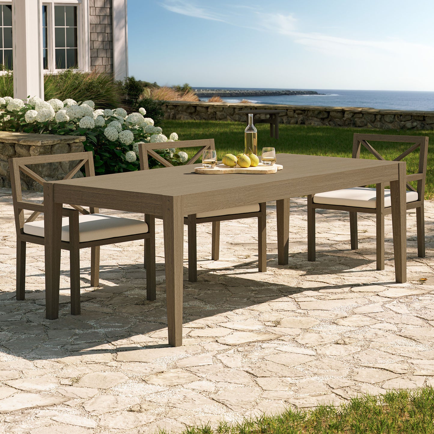 Northlake 83" Rectangular Outdoor Patio Teak Dining Table by Furniture For America