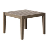 Roan 3-Piece Outdoor Patio Teak Wood Furniture Set with Armchair and Side Table in Weathered Gray Flint