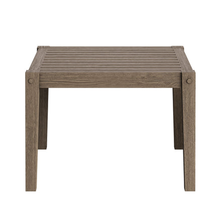 Northlake 5-Piece Outdoor Patio Teak Wood Furniture Set in Weathered Gray Flint