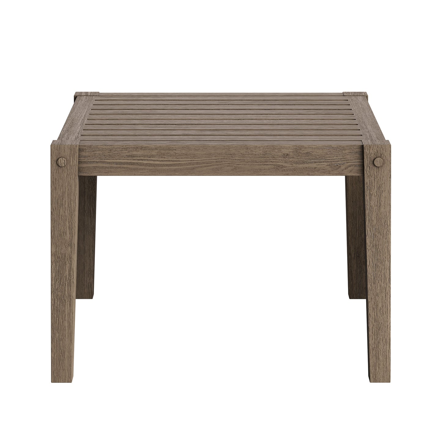 Roan 3-Piece Outdoor Patio Teak Wood Furniture Set with Chaise Lounges and Side Table in Weathered Gray Flint