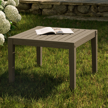 Northlake Square Outdoor Patio Teak Side Table by Furniture For America
