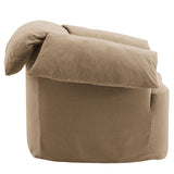 Caceres Slipcovered Fabric Oversized Armchair in Almond