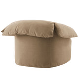 Caceres Slipcovered Fabric Oversized Armchair in Almond
