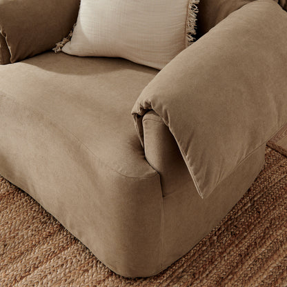 Lark Slipcovered Fabric Oversized Armchair by Furniture For America