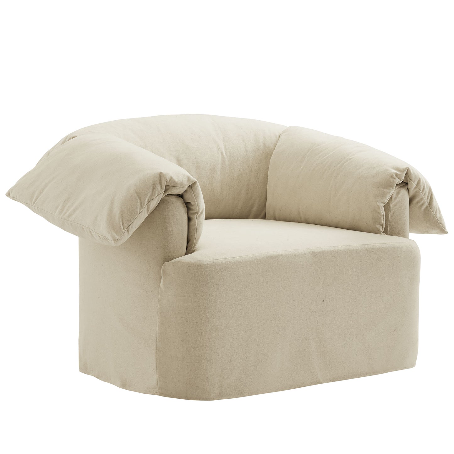 Lark Slipcovered Fabric Oversized Armchair by Furniture For America
