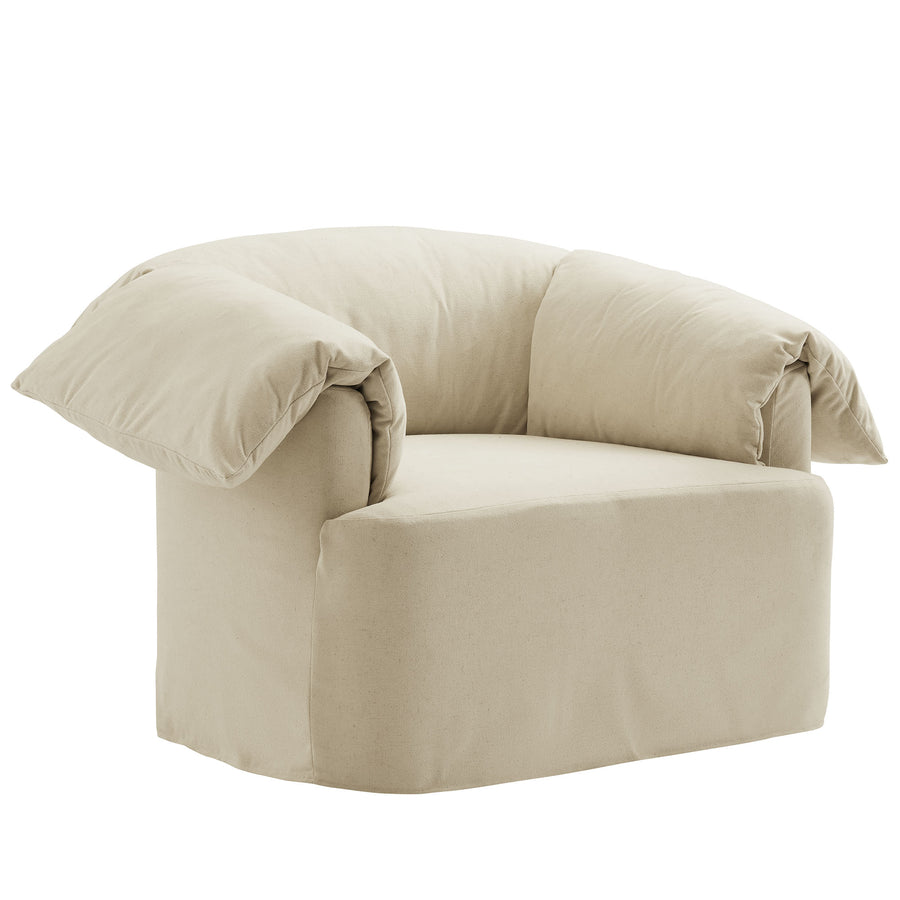 Caceres Slipcovered Fabric Oversized Armchair in Linen