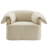 Caceres Slipcovered Fabric Oversized Armchair in Linen