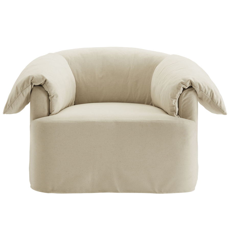 Caceres Slipcovered Fabric Oversized Armchair in Linen