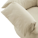 Caceres Slipcovered Fabric Oversized Armchair in Linen