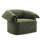 Caceres Slipcovered Fabric Oversized Armchair in Sage