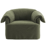 Caceres Slipcovered Fabric Oversized Armchair in Sage