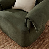 Caceres Slipcovered Fabric Oversized Armchair in Sage