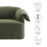Caceres Slipcovered Fabric Oversized Armchair in Sage