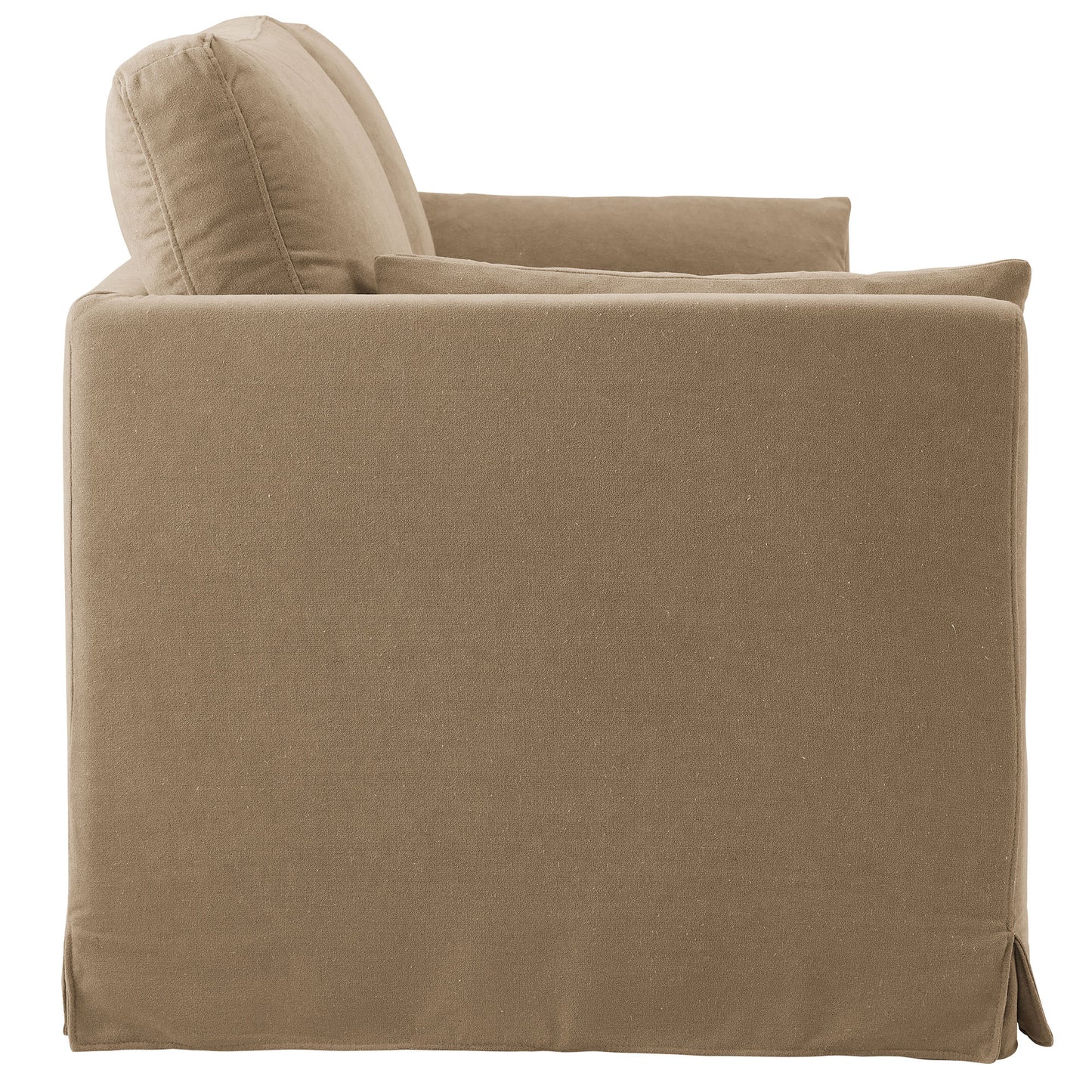 Boal 85" Slipcovered Fabric Sofa in Almond