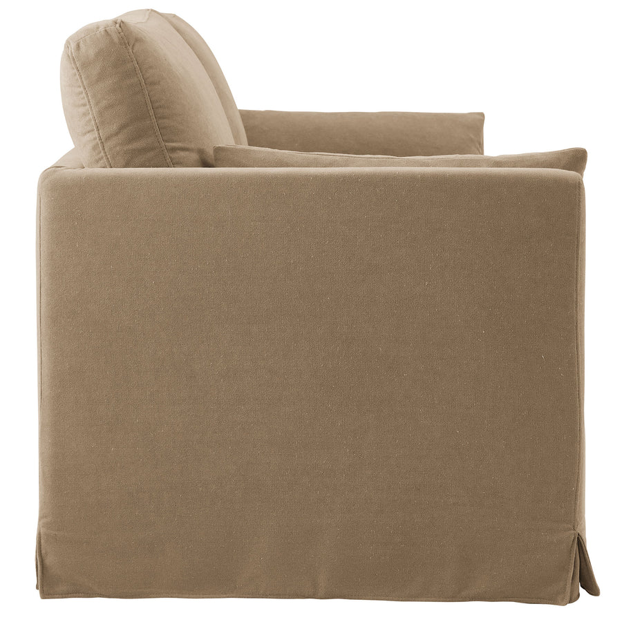 Boal 85" Slipcovered Fabric Sofa in Almond