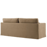 Boal 85" Slipcovered Fabric Sofa in Almond