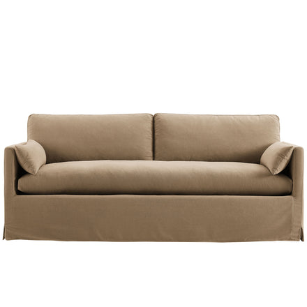 Wellfleet 85" Slipcovered Fabric Sofa in Almond