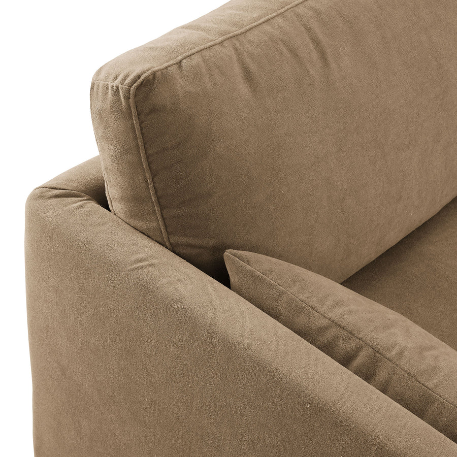 Boal 85" Slipcovered Fabric Sofa in Almond