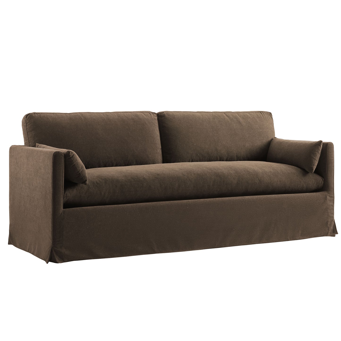 Boal 85" Slipcovered Fabric Sofa in Cocoa