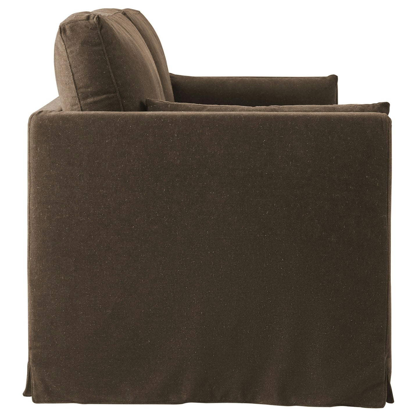Boal 85" Slipcovered Fabric Sofa in Cocoa