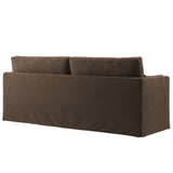 Boal 85" Slipcovered Fabric Sofa in Cocoa