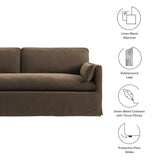 Boal 85" Slipcovered Fabric Sofa in Cocoa