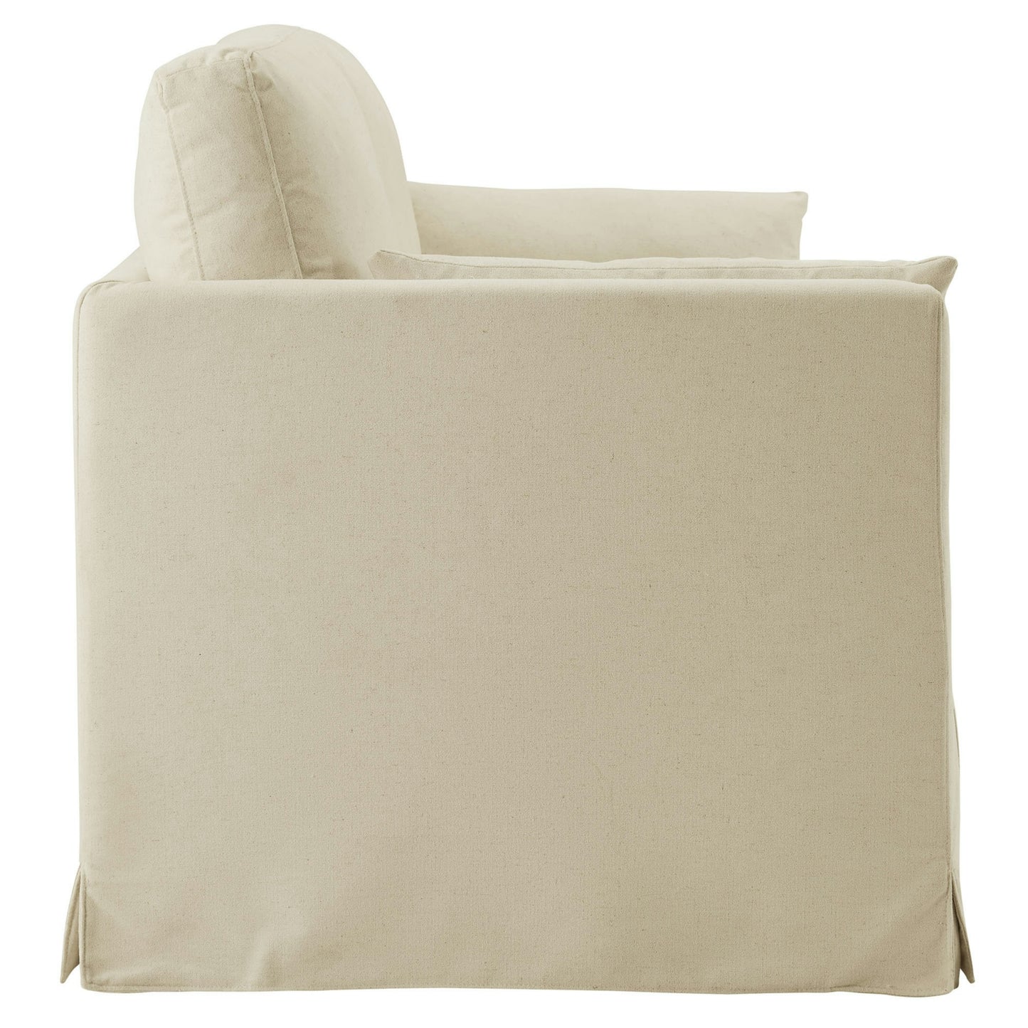 Boal 85" Slipcovered Fabric Sofa in Linen