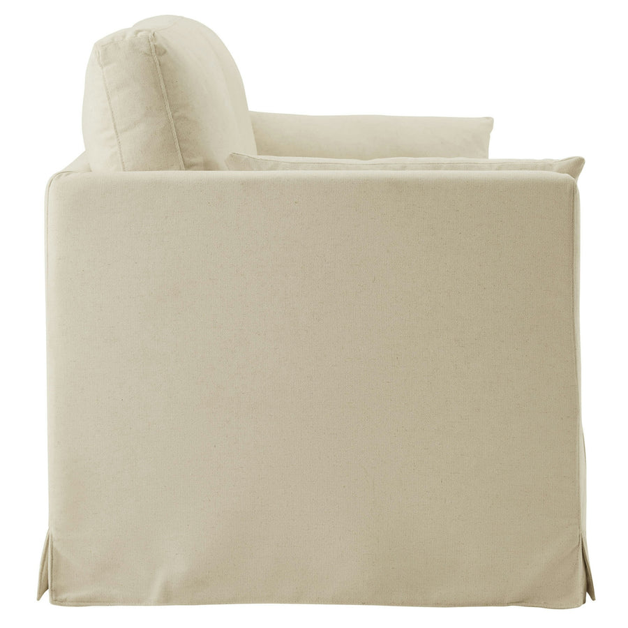 Boal 85" Slipcovered Fabric Sofa in Linen