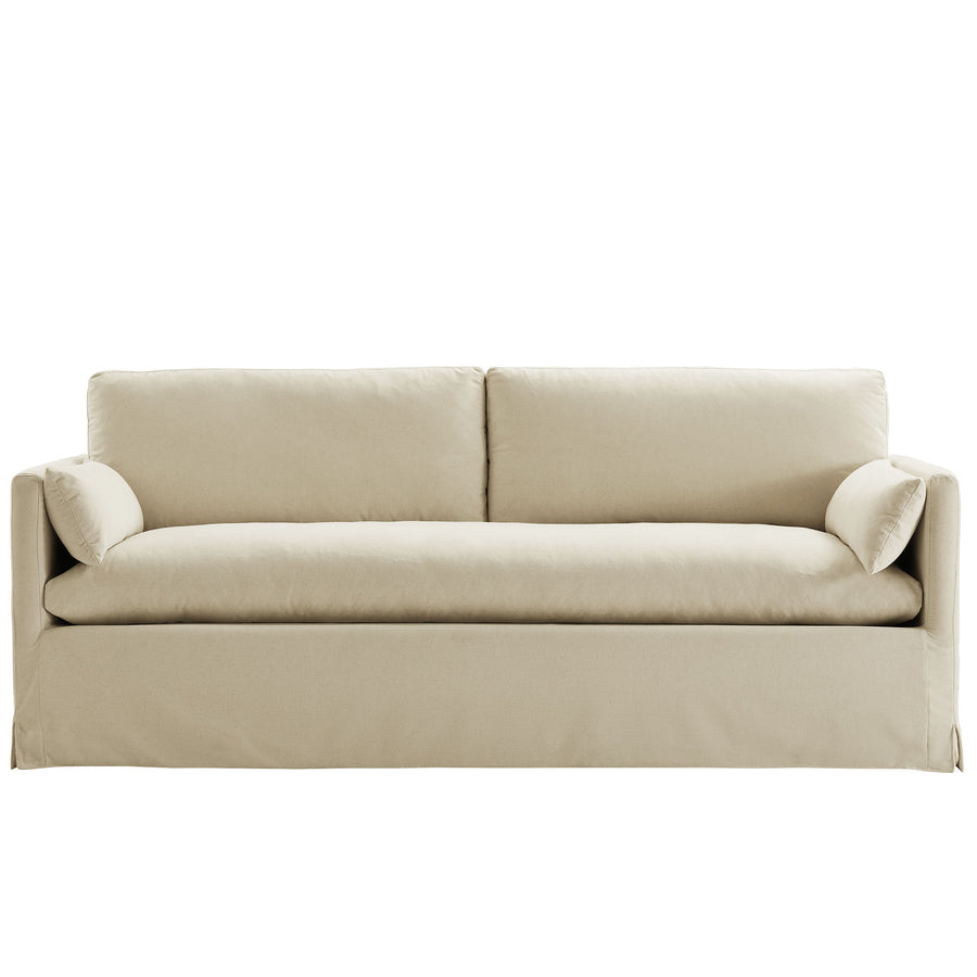 Boal 85" Slipcovered Fabric Sofa in Linen