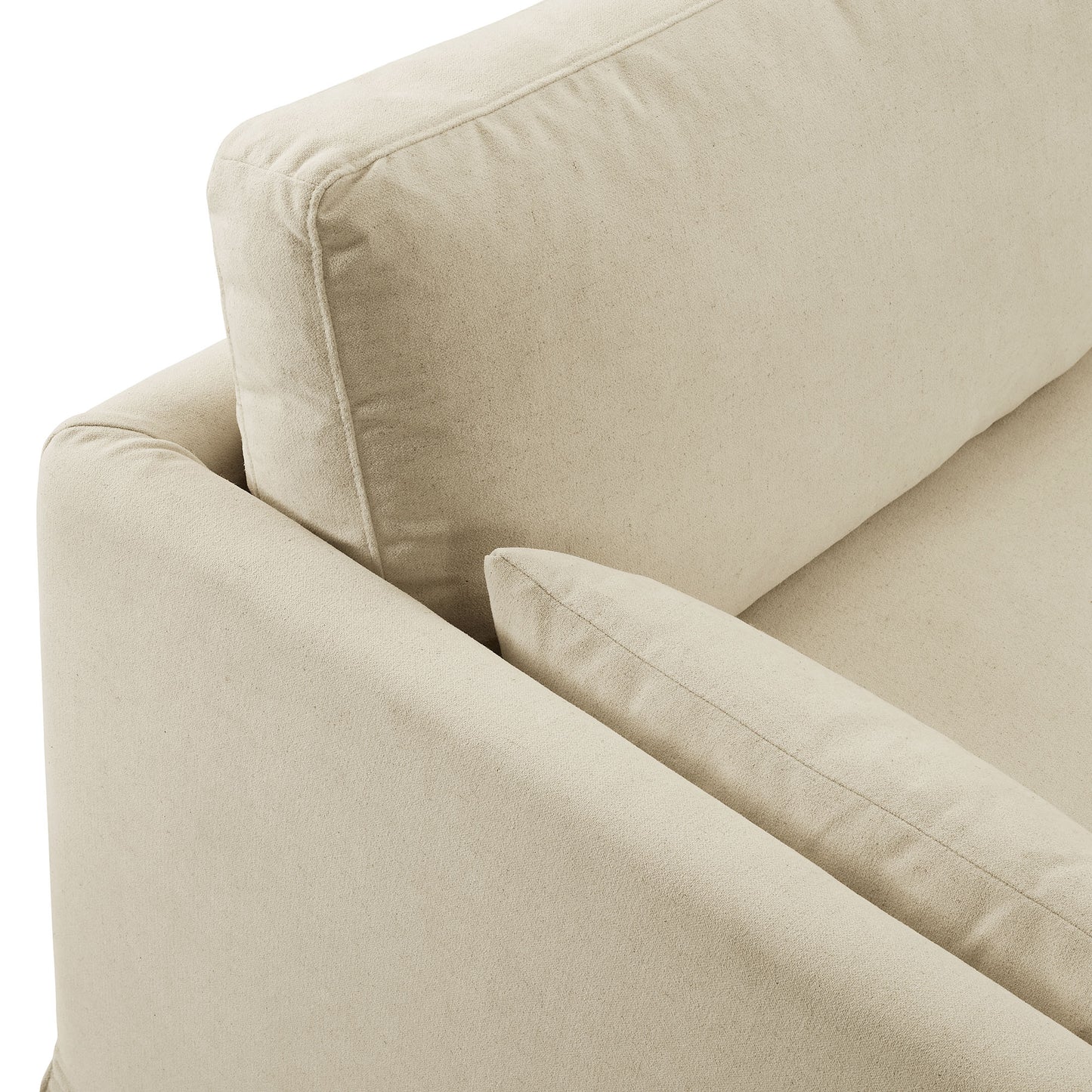 Boal 85" Slipcovered Fabric Sofa in Linen