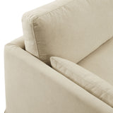 Boal 85" Slipcovered Fabric Sofa in Linen