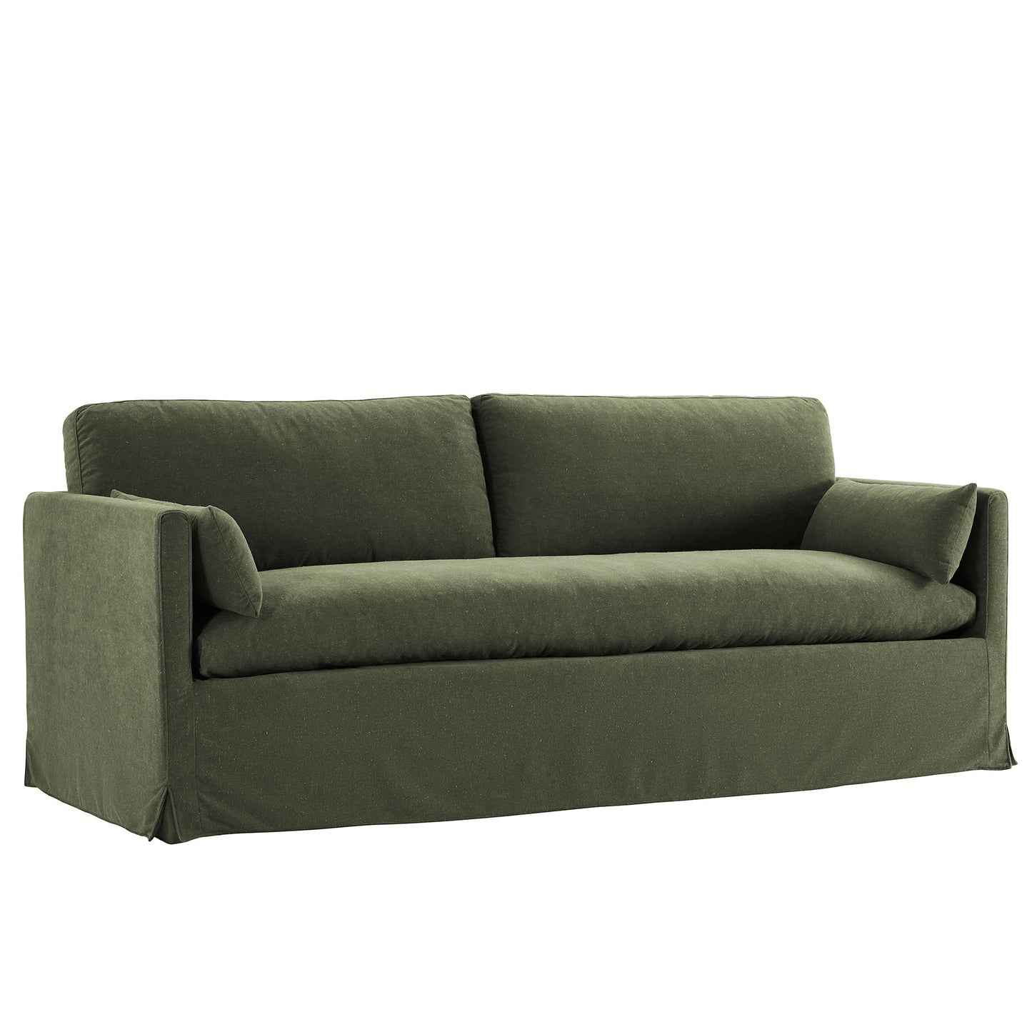 Boal 85" Slipcovered Fabric Sofa in Sage