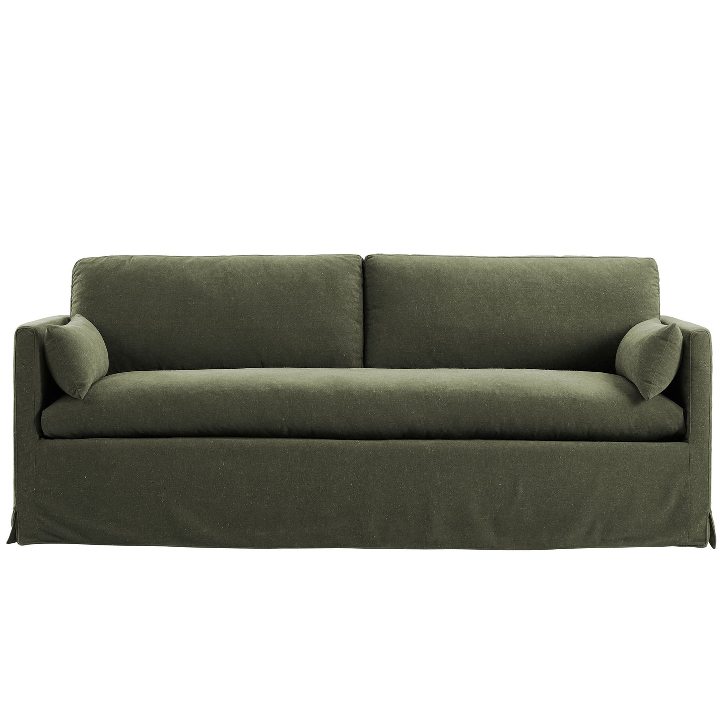 Boal 85" Slipcovered Fabric Sofa in Sage