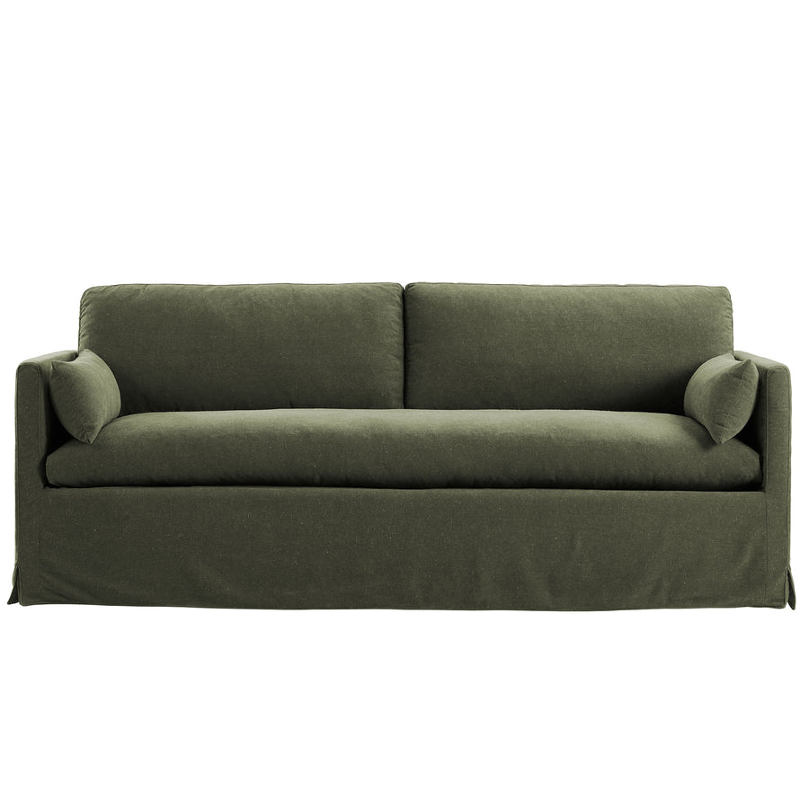 Boal 85" Slipcovered Fabric Sofa in Sage