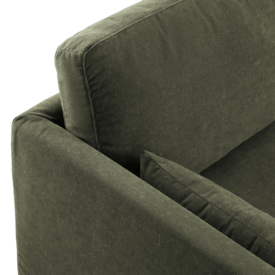 Boal 85" Slipcovered Fabric Sofa in Sage