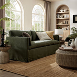 Boal 85" Slipcovered Fabric Sofa in Sage