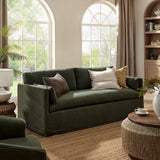 Boal 85" Slipcovered Fabric Sofa in Sage