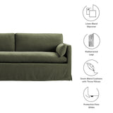 Boal 85" Slipcovered Fabric Sofa in Sage