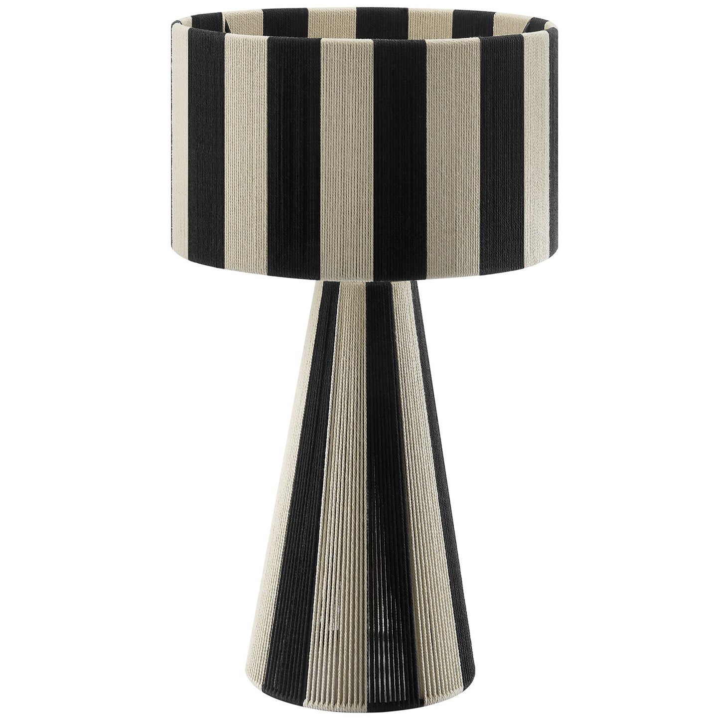 Renae Handwoven Cotton Thread Striped Table Lamp by Furniture for America