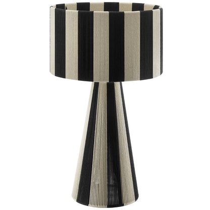 Renae Handwoven Cotton Thread Striped Table Lamp by Furniture for America