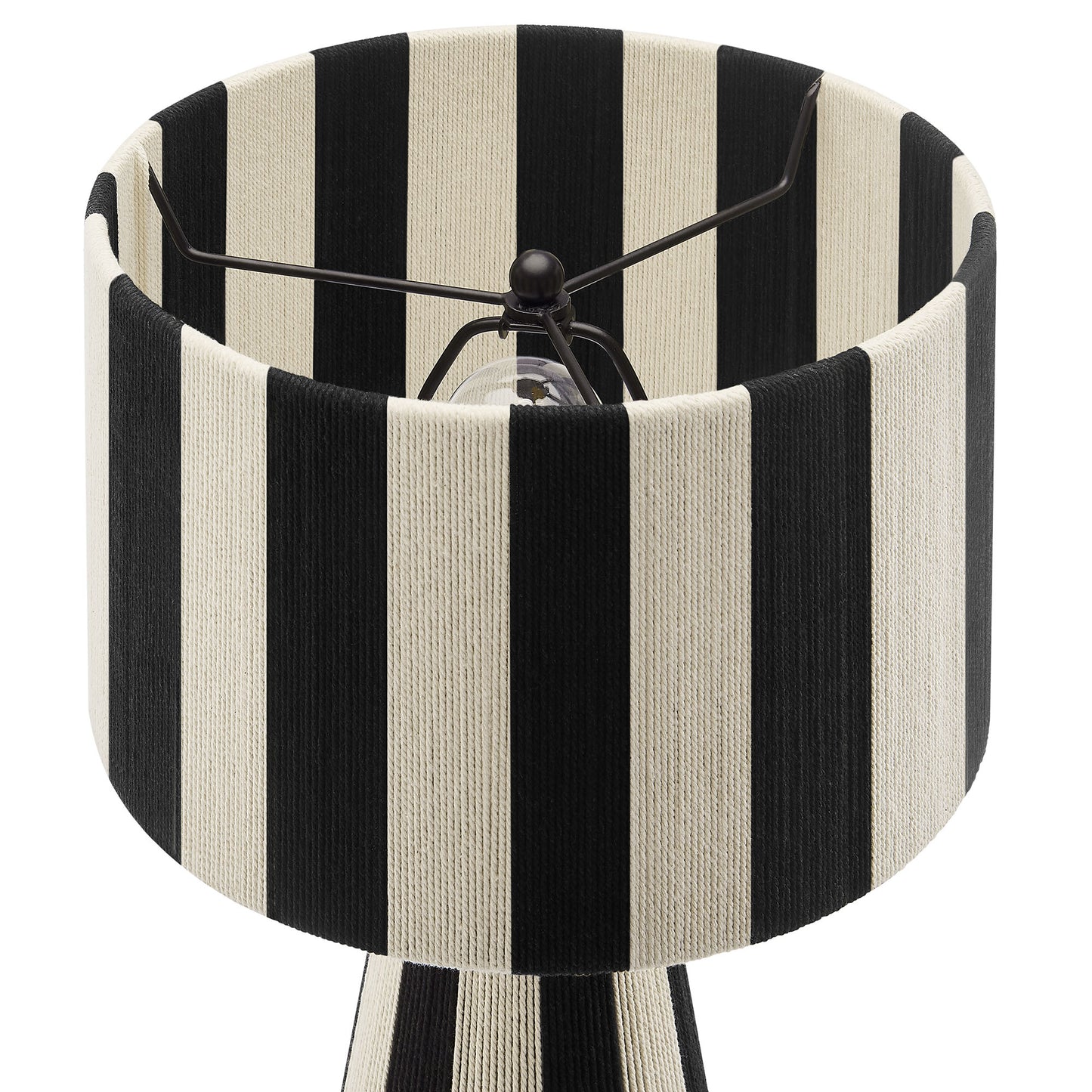 Renae Handwoven Cotton Thread Striped Table Lamp by Furniture for America