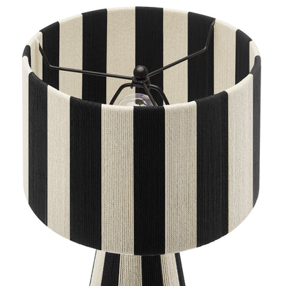 Renae Handwoven Cotton Thread Striped Table Lamp by Furniture for America