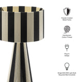 Cobh Handwoven Cotton Thread Striped Table Lamp in Black