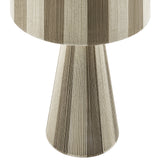 Cobh Handwoven Cotton Thread Striped Table Lamp in Cobblestone