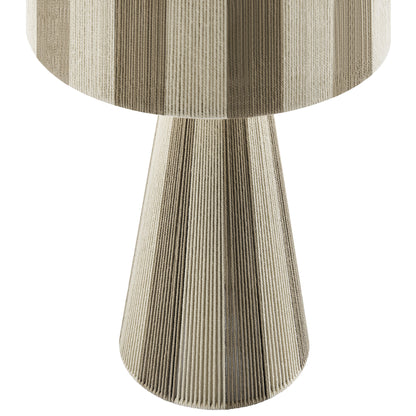 Renae Handwoven Cotton Thread Striped Table Lamp by Furniture for America
