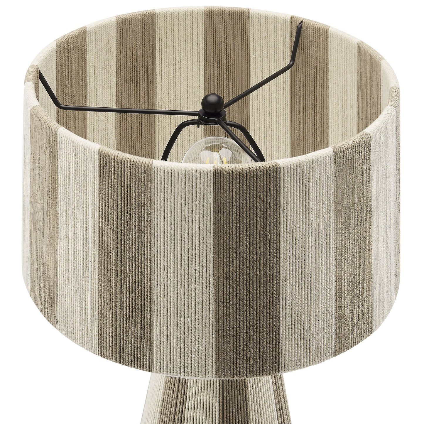 Renae Handwoven Cotton Thread Striped Table Lamp by Furniture for America
