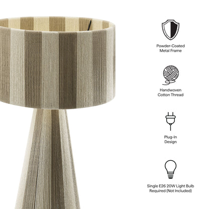 Renae Handwoven Cotton Thread Striped Table Lamp by Furniture for America